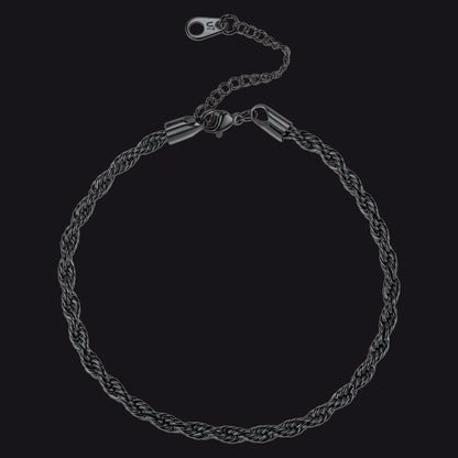 Stainless Steel Twisted Rope Chain Ankle Bracelet for Gift for Mom