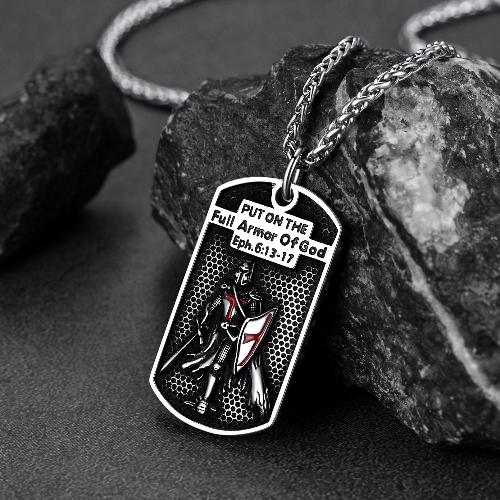 Knights Templar Dog Tag Necklace