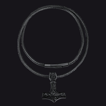 Norse Viking Thor's Hammer Necklace Mjolnir Pendant for