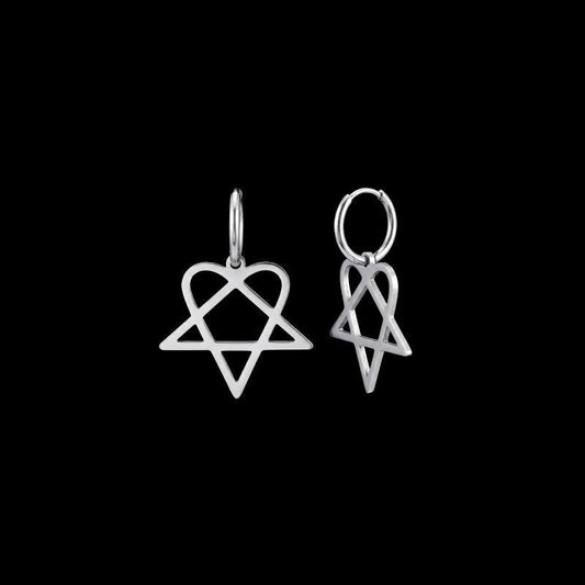 Heartagram Earrings