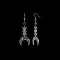 Crescent Pentagram Earrings