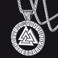 Nordic Viking Runes Celtic Pendant Necklaces for