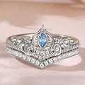 Mystic Royalty Blue Gem Ring Set