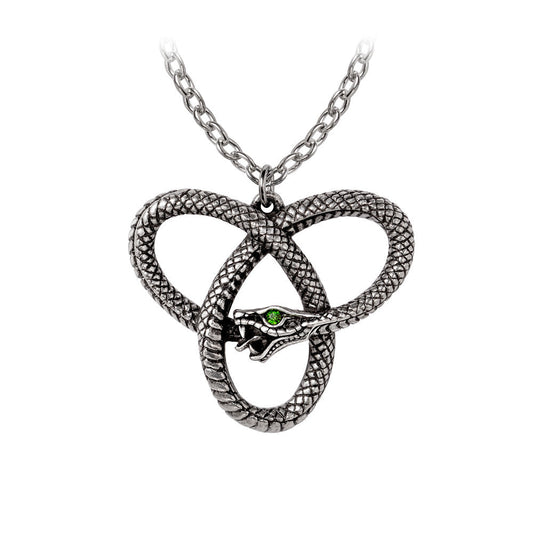 Eve's Triquetra Serpent Pendant Snake Goddess Necklace by Alchemy Gothic