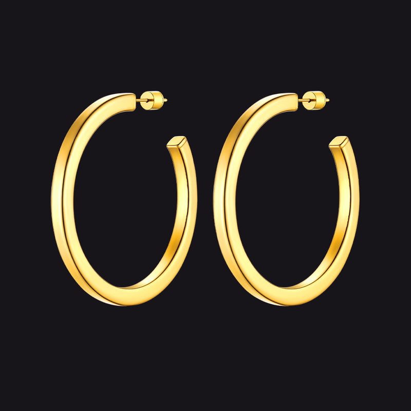 20/30/40/60/80mm Minimalist Hoop Earrings for