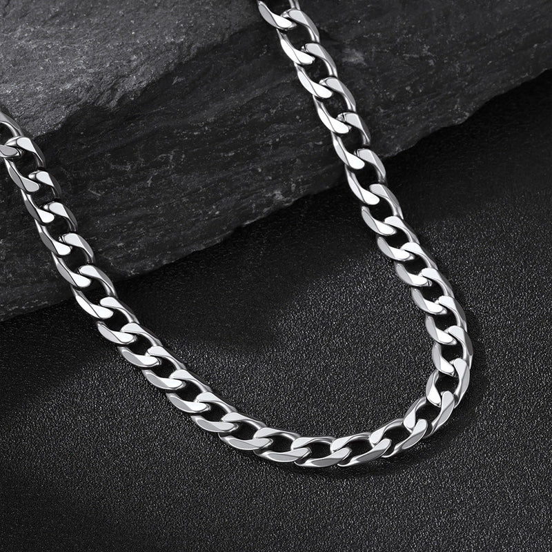 Cuban Chain & Viking Runes Bar Layered Necklaces Set for
