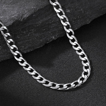 Cuban Chain & Saint Michael Necklace Layered Set for