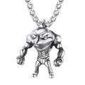 Punk Masculine Shark Necklace in Stainless Steel