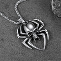 Halloween Skull Spider Necklace for