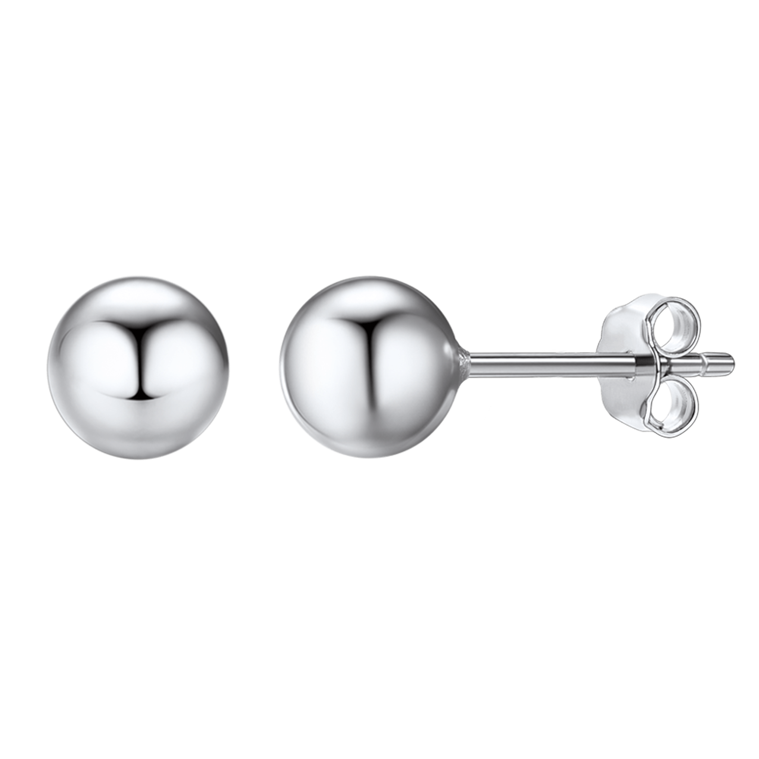 S925 Silver Minimalist Ball Stud Earrings for