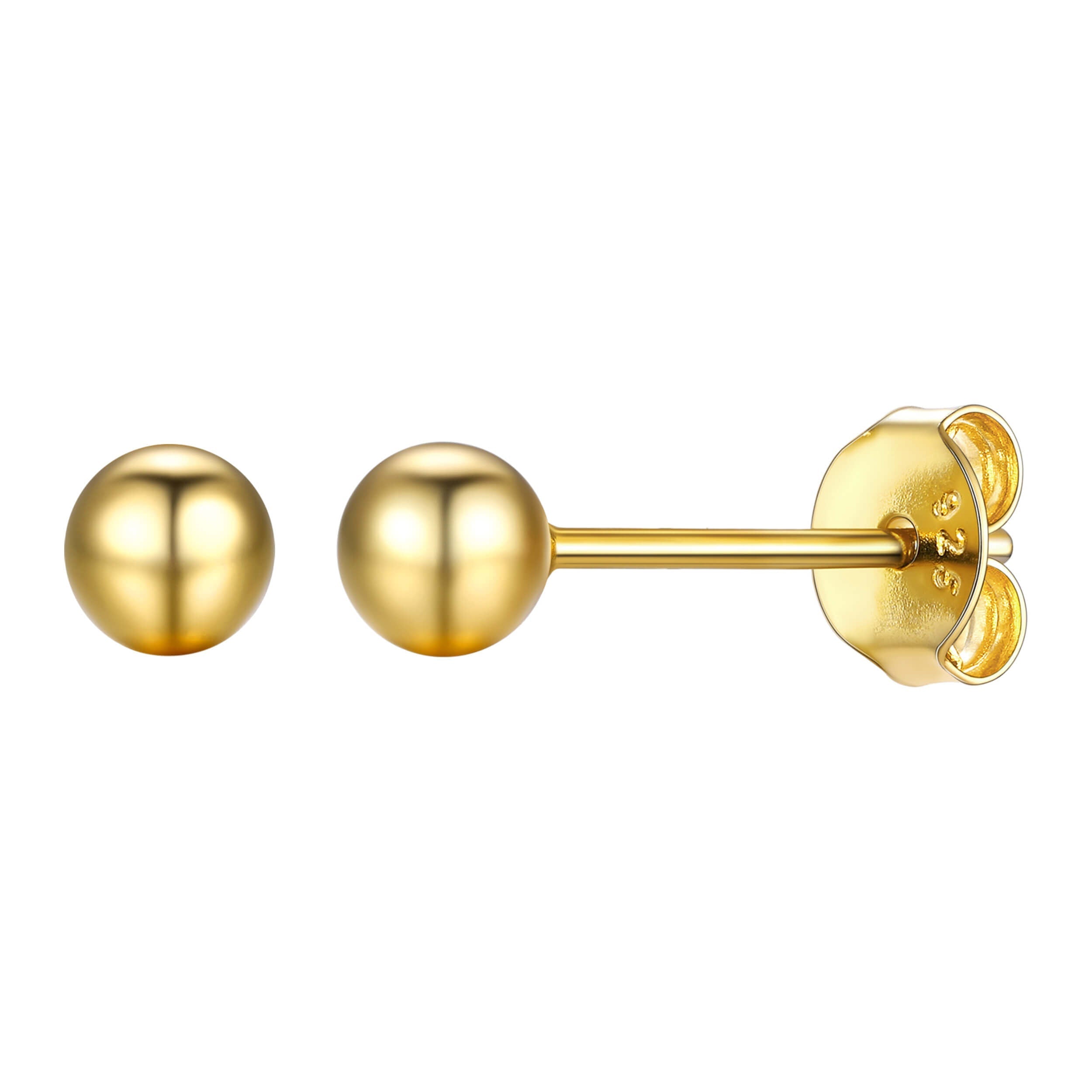 S925 Silver Minimalist Ball Stud Earrings for