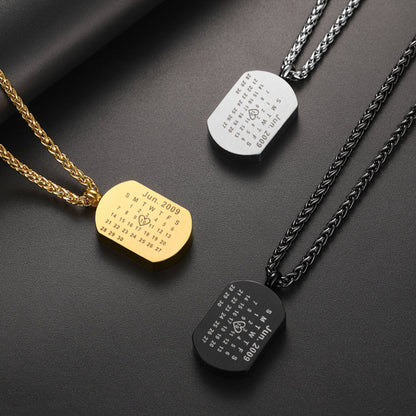 Customized Urn Dog Tag Necklace for Ashes Memorial Cremation Jewelry
