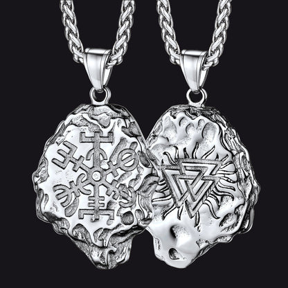 Flash Viking Compass Guiding Pendant Necklace for