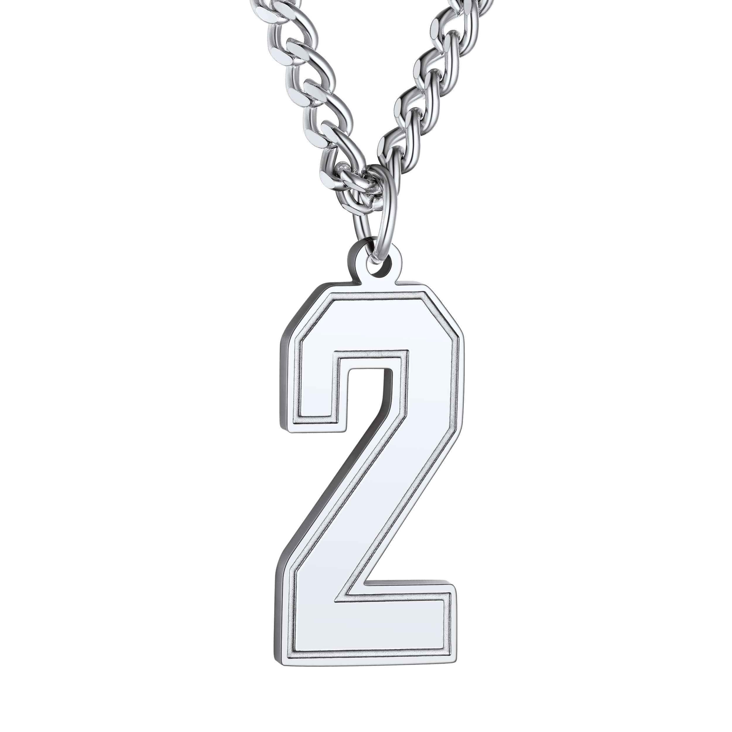 Personalized Sports Jersey Number Chain Necklace for Sport Fans