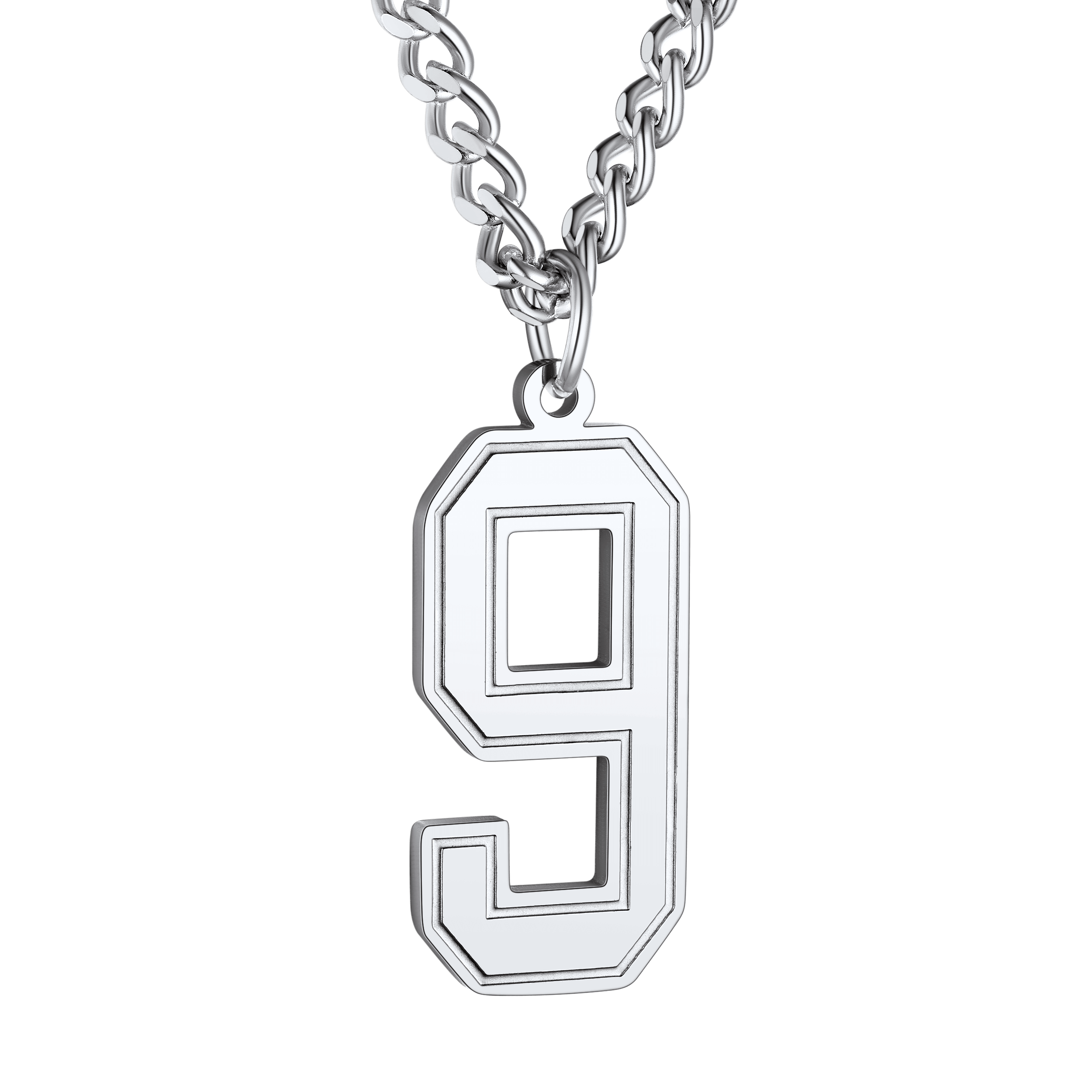 Personalized Sports Jersey Number Chain Necklace for Sport Fans