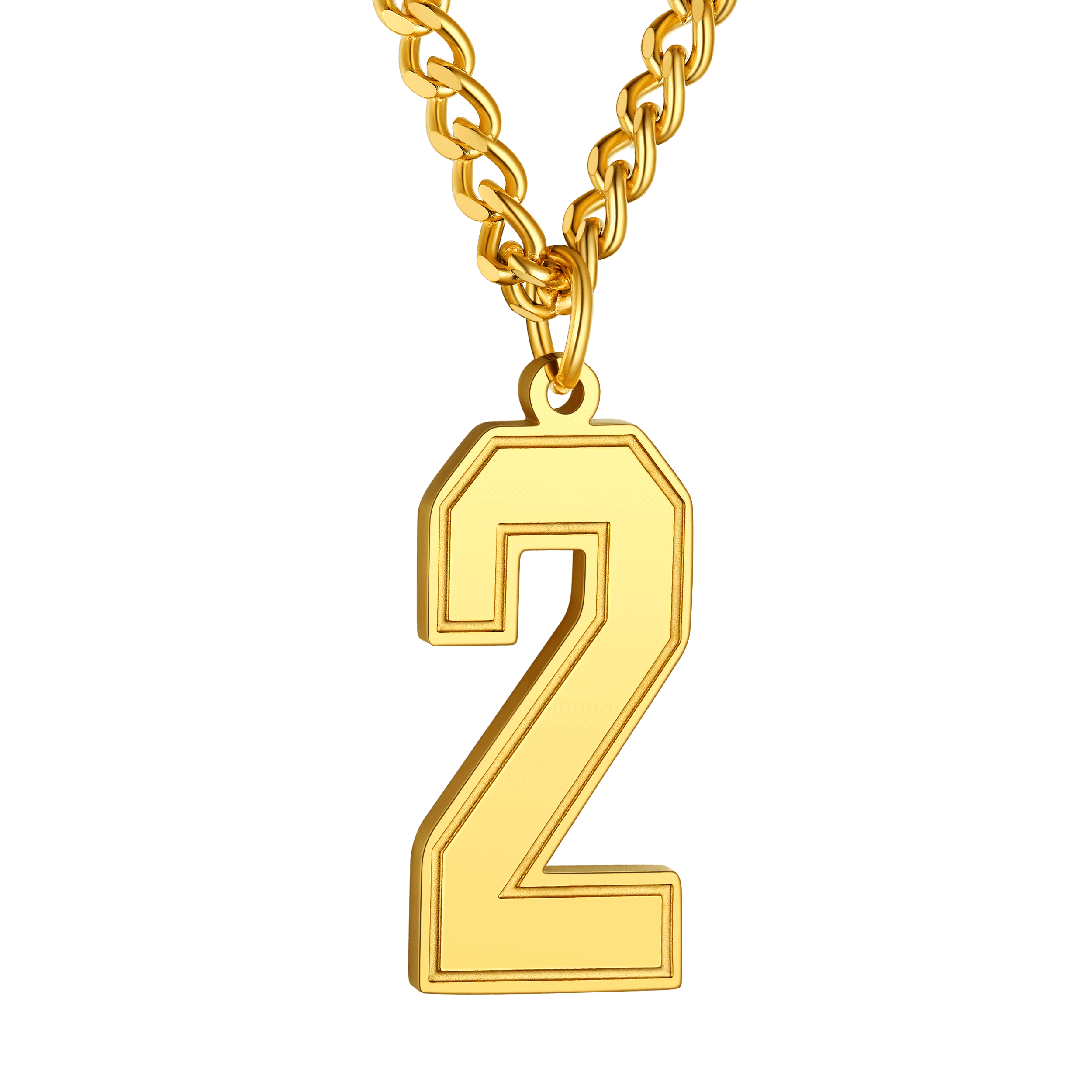 Personalized Sports Jersey Number Chain Necklace for Sport Fans