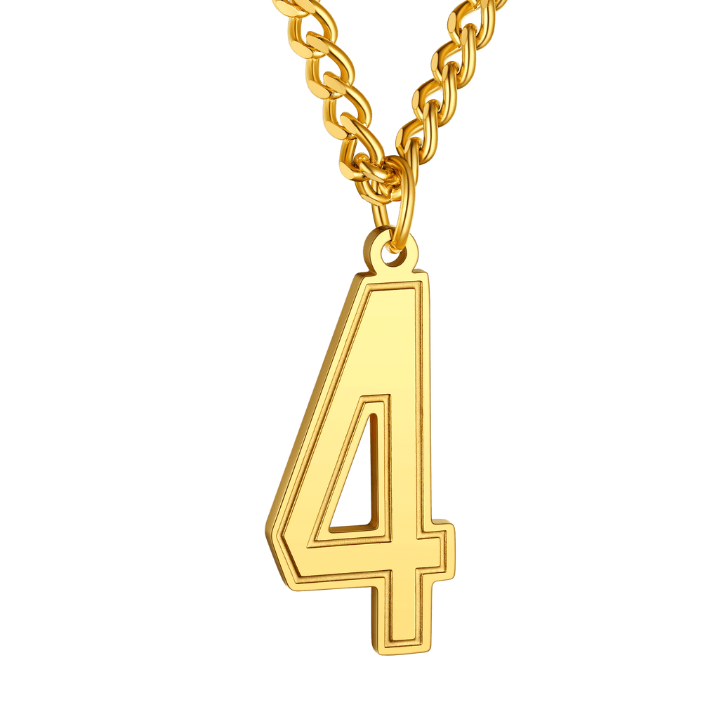 Personalized Sports Jersey Number Chain Necklace for Sport Fans