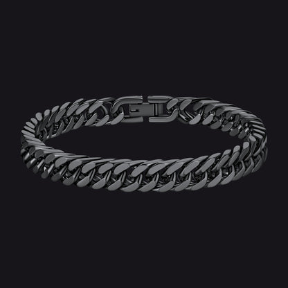 Cuban Chain Bracelet Gift for /dad/son, 8/12/17mm Width