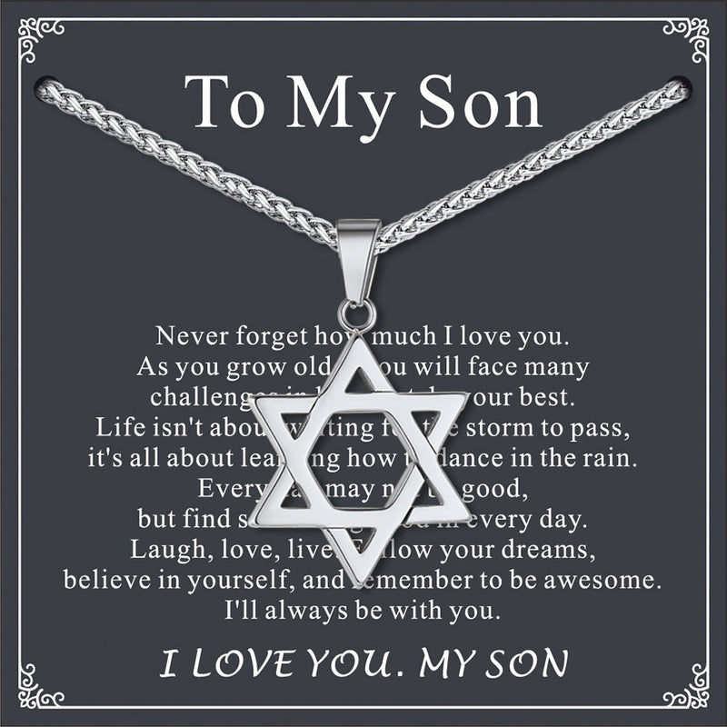 Jewish Magen Star of David Necklace for