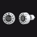 Roman Numerals Birthstone Studs Earrings in Stainless Steel