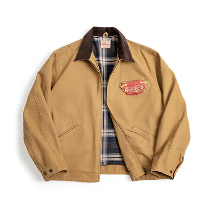 TYVANO| Handgenähte Herrenjacke aus Segeltuch im Retro-Look