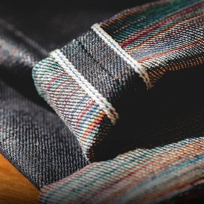 TYVANO | Vintage Selvedge Raw Denim Jeans - 13,5 oz Herrenjeans aus schwerem Baumwoll-Denim, gerade Passform, mit Reißverschluss & Taschen