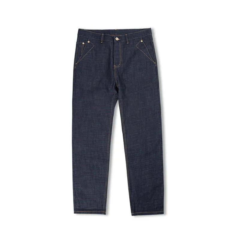 TYVANO | Vintage Selvedge Raw Denim Jeans - 13,5 oz Herrenjeans aus schwerem Baumwoll-Denim, gerade Passform, mit Reißverschluss & Taschen