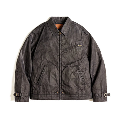 TYVANO | Vintage-Herrenjacke aus gewachstem Canvas - IV-Design mit Reißverschluss und Reverskragen, kurzer Schnitt, schlanke Passform für Frühjahr & Herbst