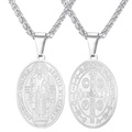 Saint Benedict Medal Necklace Christian Medals Necklaces
