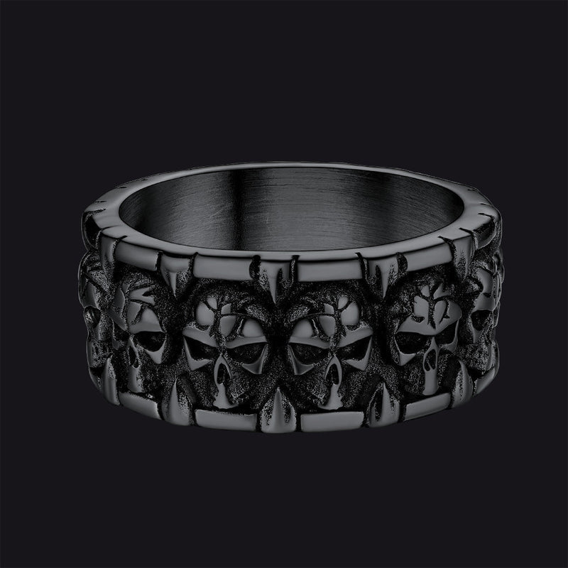 Skull Evil Teeth Stainless Steel Ring for