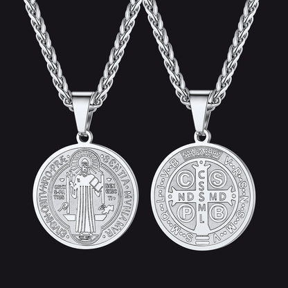 Christian St. Benedict Medal Necklace for