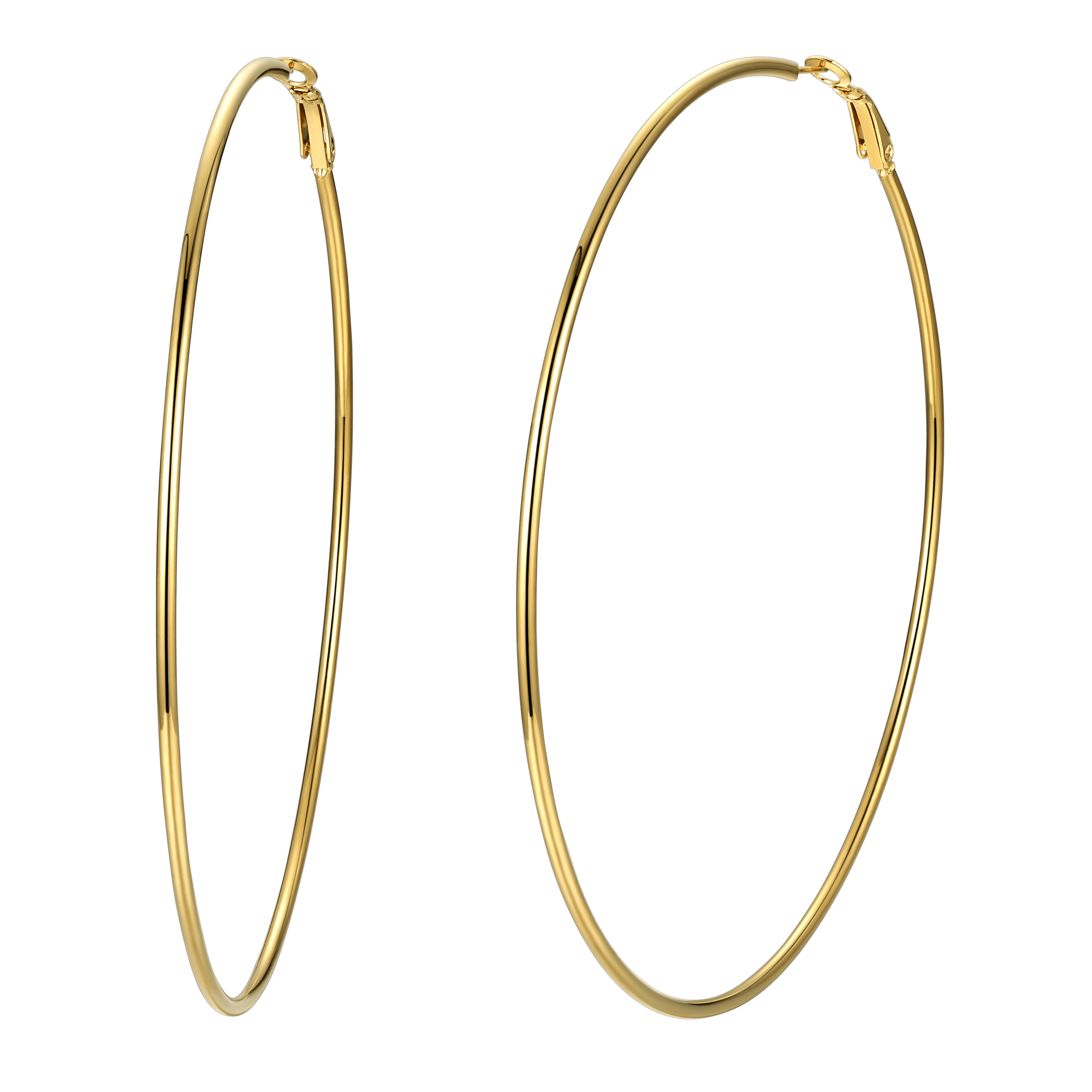 Lightweight Large Hoop Earrings for Lobster Clasp