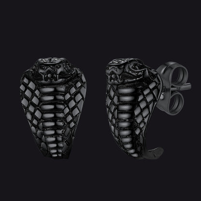 Punk Cobra Snake Stud Earrings for