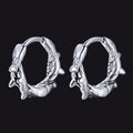 Punk Spike Thorns Huggie Hoop Earrings for