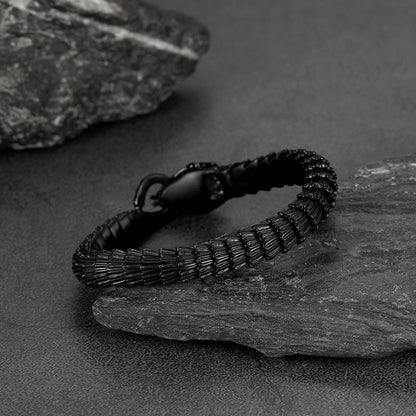 Viking Snake J��rmungandr Bracelet Stainless Steel Bangle Bracelet