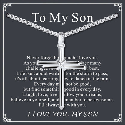 Christian Nail Cross Pendant Necklace for