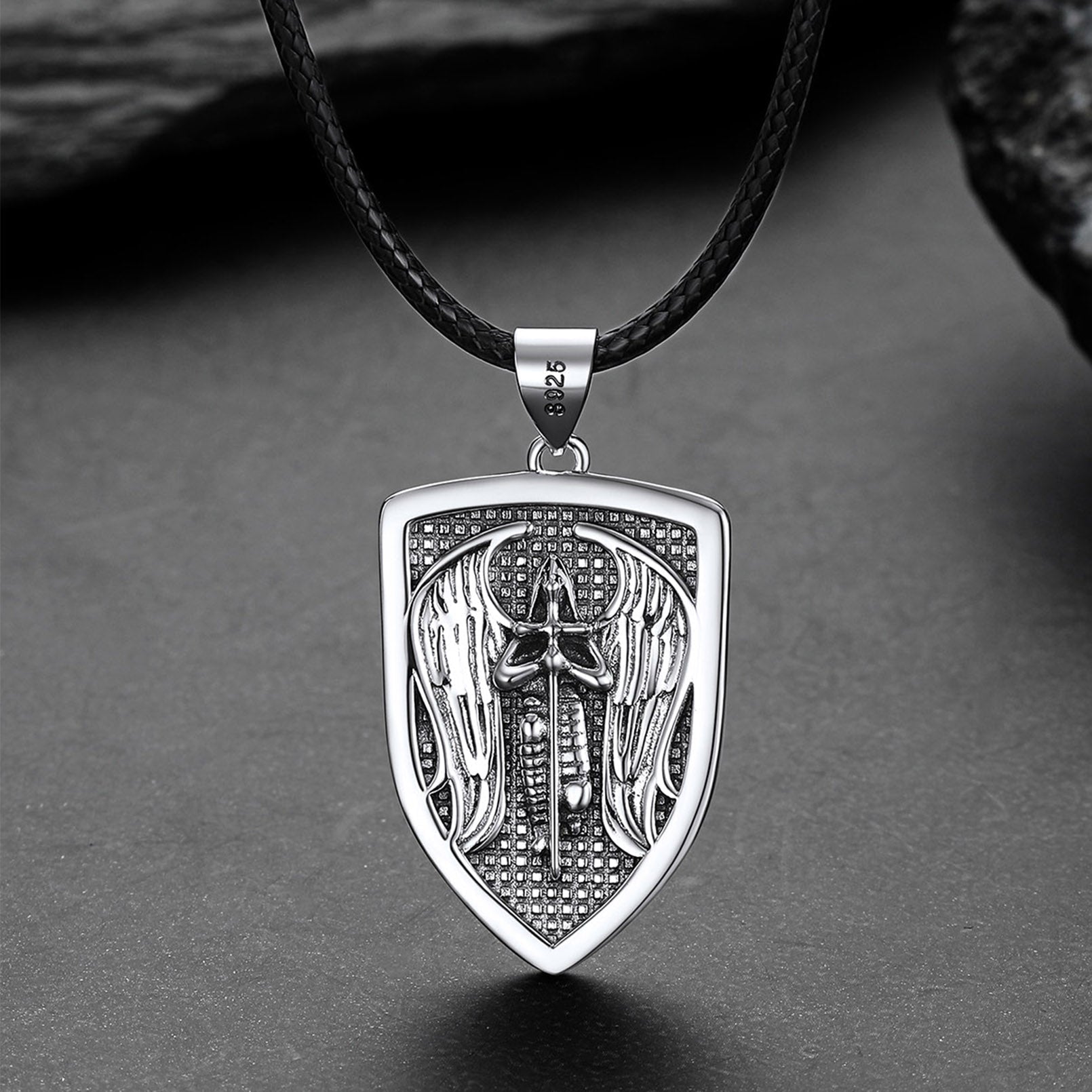 Shield Archangel St. Michael Protection Necklace for