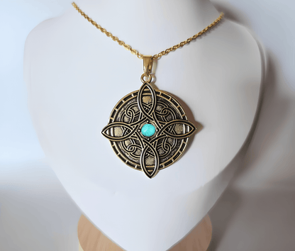 Turquoise Witch���s Knot Necklace