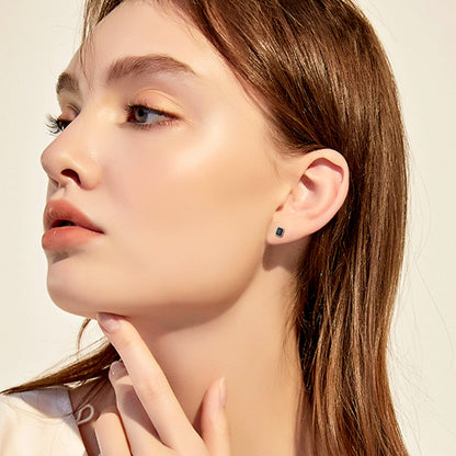 Flash Sterling Silver Stud Earrings for