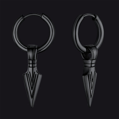 Viking Earrings for ��� Arrowhead Spear Gungnir Drop Hoop Earrings