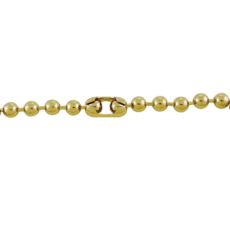 9.5mm Extra Large Gold Brass Ball Chain Necklace