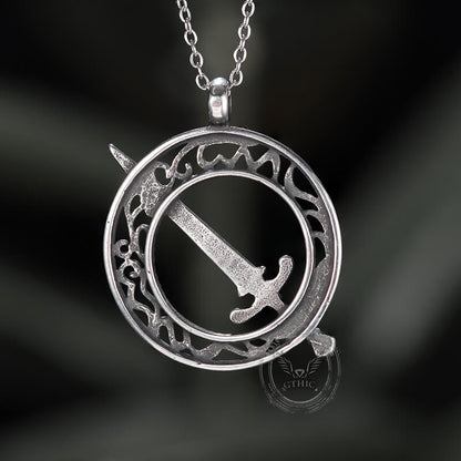 Blades of Darkmoon Stainless Steel Pendant