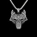 Celtic Knot Wolf Head Pendant