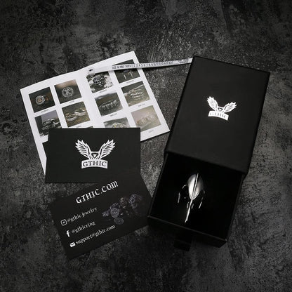 Crow Head Stainless Steel Beast Ring