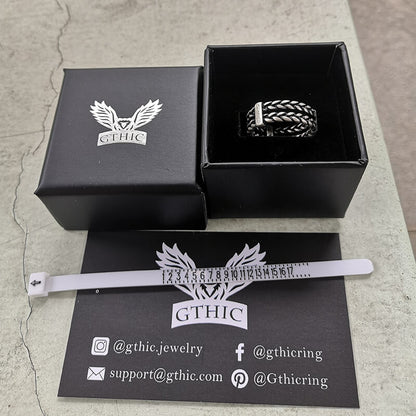 Double Wheat Ear Chain Stainless Steel Ring
