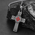 Knights Templar Celtic Cross Pendant Necklace for