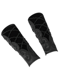 Gothic Black Velvet Arm Bracelet With Lace Up