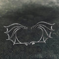 Evil Dragon Stainless Steel Ear Cuff Earrings