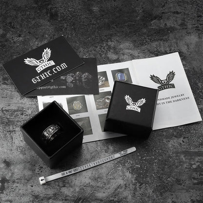 Eye of Ra Stainless Steel Signet Ring