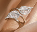 Mystic Twinleaf Crystal Ring